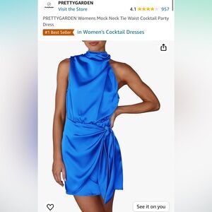 PRETTYGARDEN blue cocktail dress